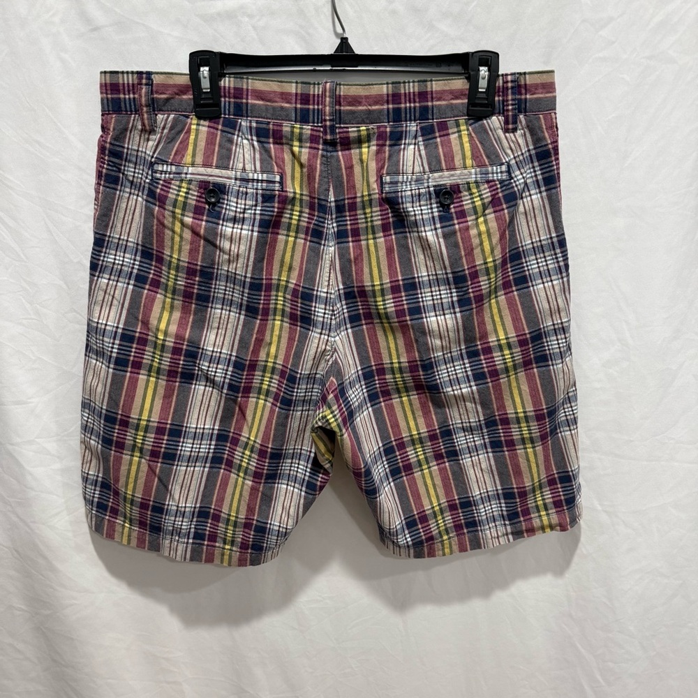 Preppy Plaid Cotton Flat Front Tailored Casual Mens Shorts 36 Banana‎ Republic - Picture 5 of 11
